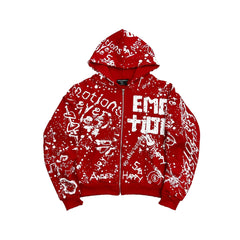 Mixed Emotions Red “Graffiti” Hoodie