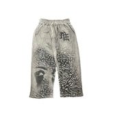 Mixed Emotion Grey ‘Striped’ Sweatpants