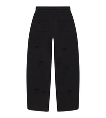 Lost Shdws Distressed Logo Sweatpants Black