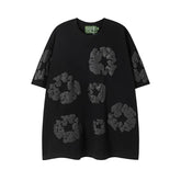 DENIM TEARS Kapok Foam Printed Stylish Casual Loose Men and Women Couple Short Sleeve T-shirt Casual Set (21)