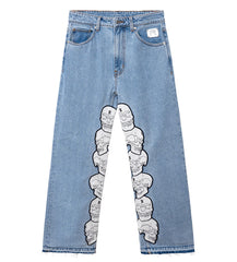 Revenge Skull Patch Denim Pant Indigo