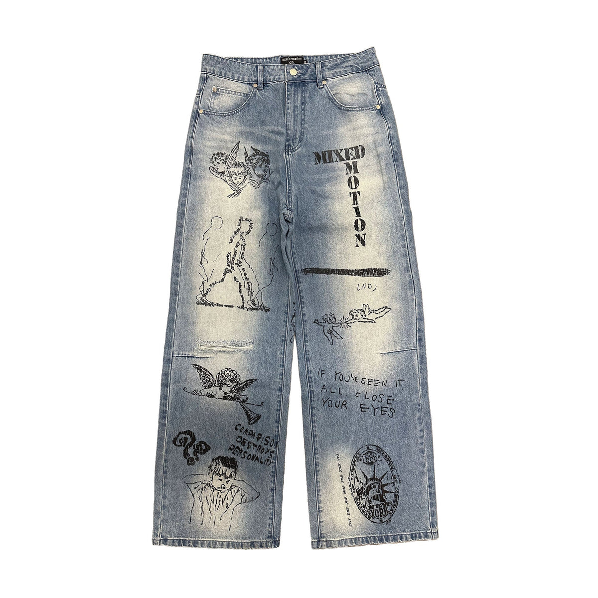 Mixed Emotion Blue “Canvas” Denim