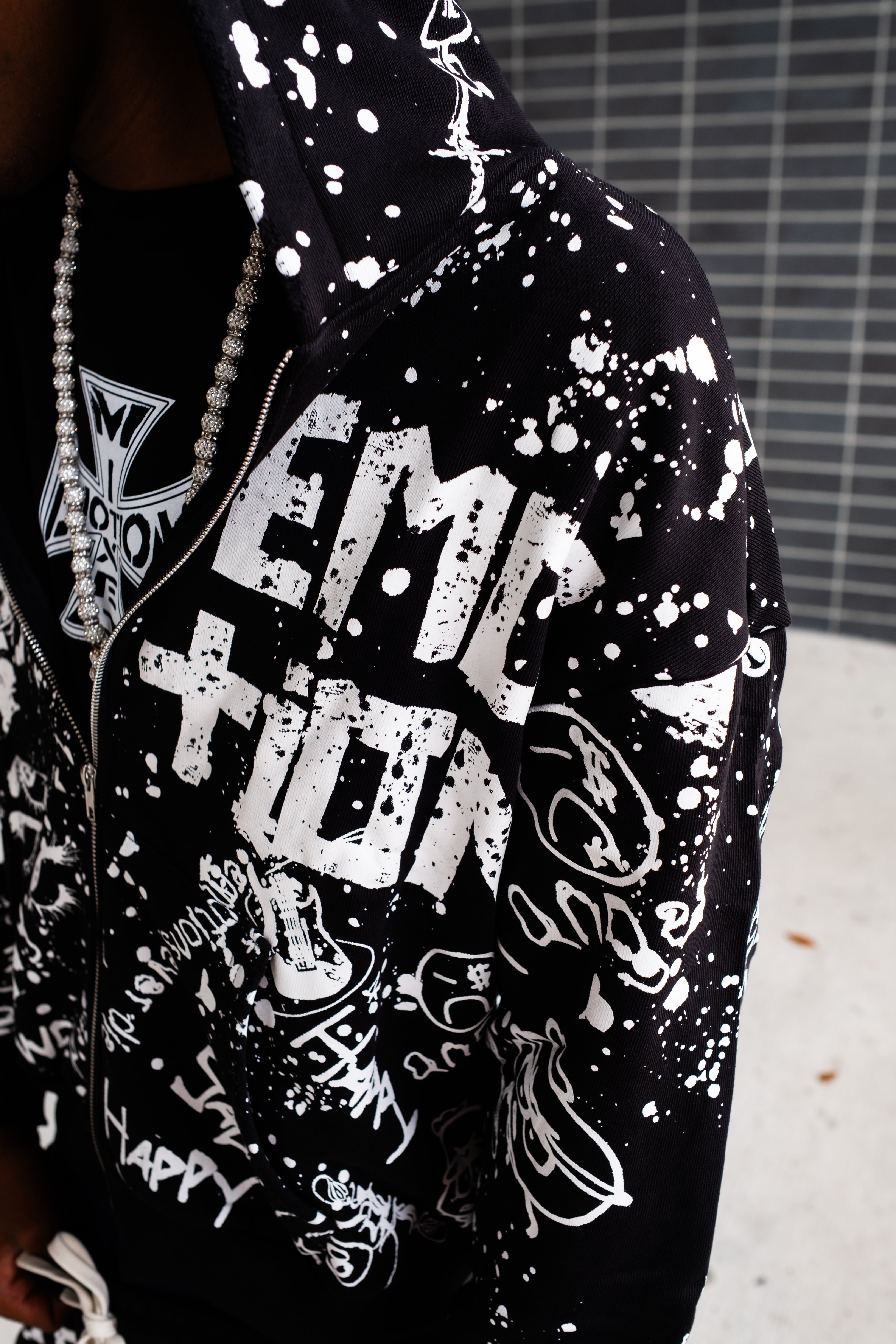 Mixed Emotions Black “Graffiti” Hoodie