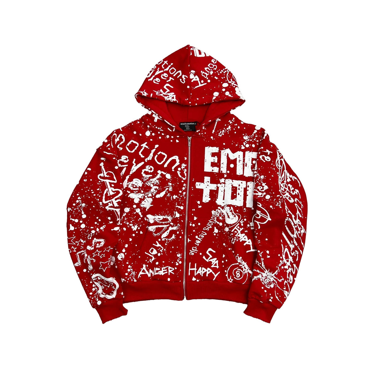 Mixed Emotions Red “Graffiti” Hoodie