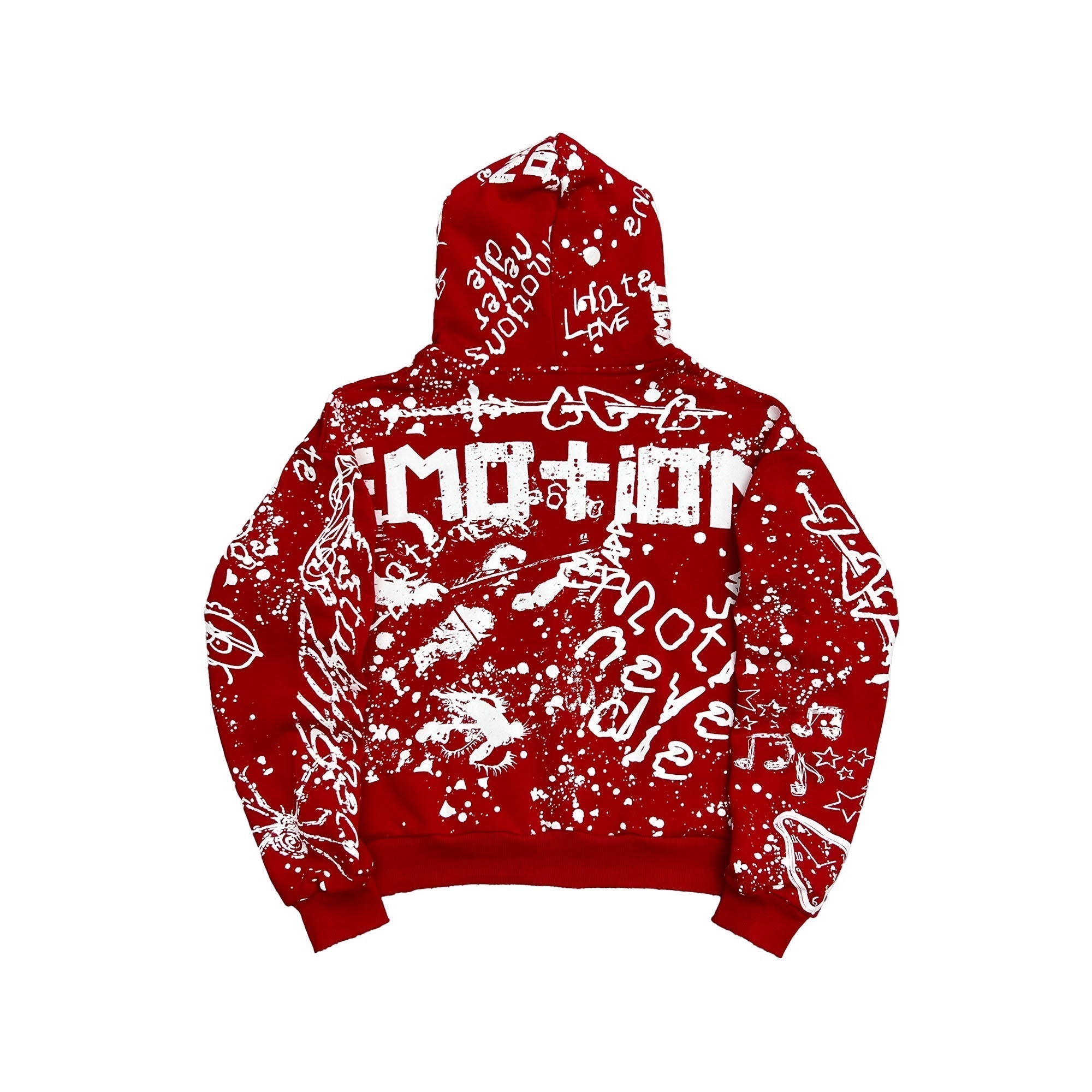 Mixed Emotions Red “Graffiti” Hoodie