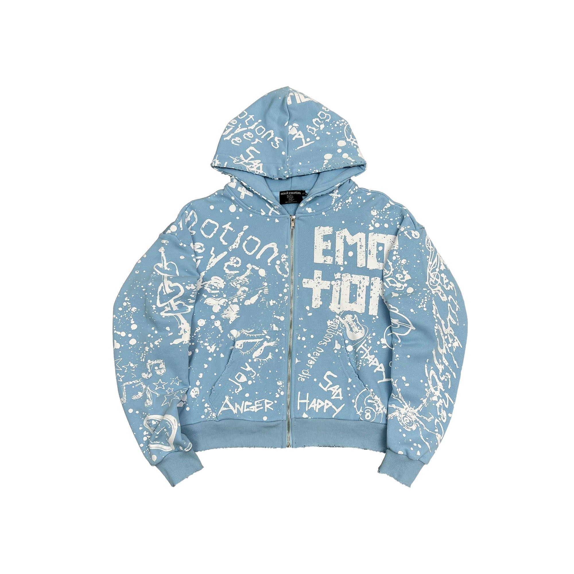 Mixed Emotions Blue “Graffiti” Hoodie