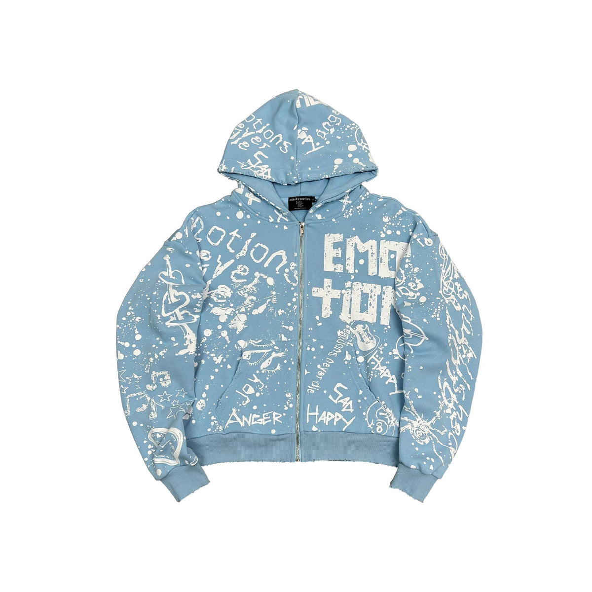 Mixed Emotions Blue “Graffiti” Hoodie