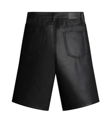 Lost Shdws Leather Shorts Black/Bone