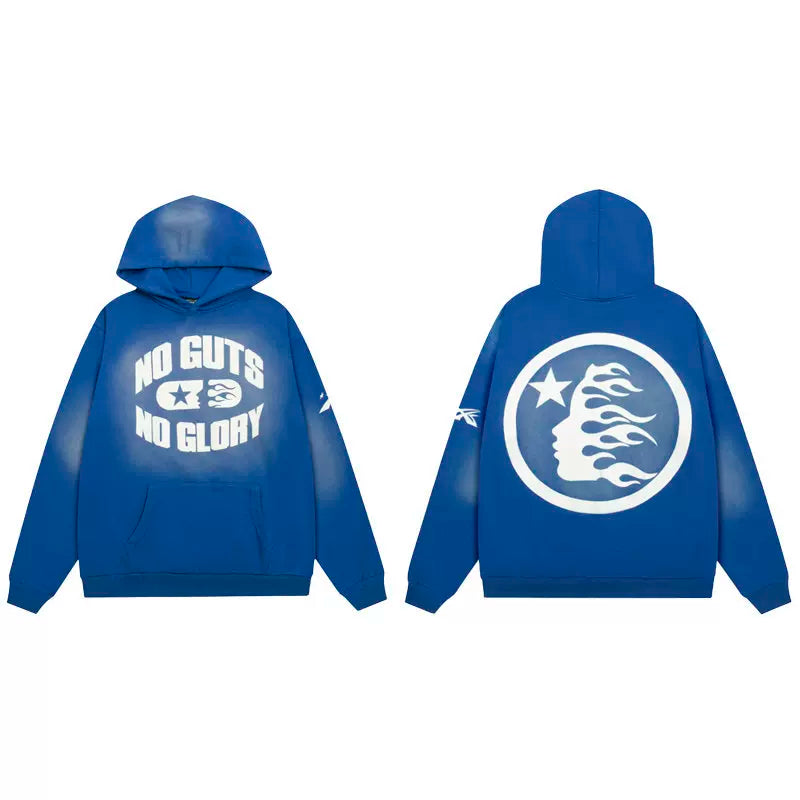 Hellstar Blue No Guts No Glory Graphic Hoodie