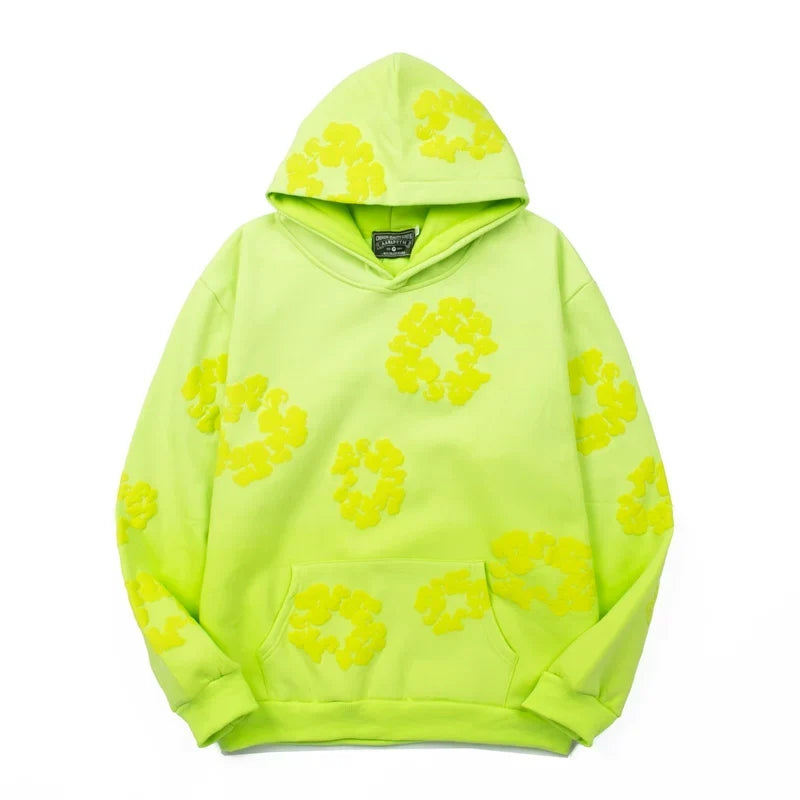 Denim tea, hip hop, hoodie, trendy hip-hop, high street retro, vintage, vintage, plus fleece hooded sweatshirt for men (2)