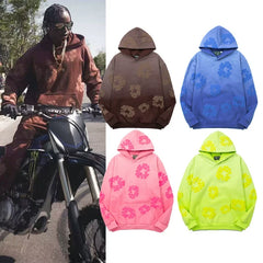 Denim tea, hip hop, hoodie, trendy hip-hop, high street retro, vintage, vintage, plus fleece hooded sweatshirt for men (4)
