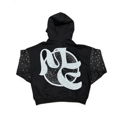 Mixed Emotion Fallen Angels Rhinestone Hoodie